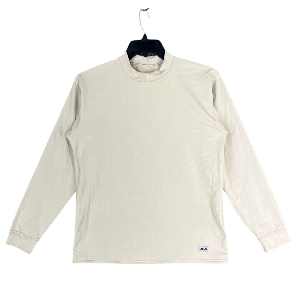 XGO Shirt Medium Mens‎ Tan Crew-Neck Made USA Base layer Acclimate Dry Outdoor